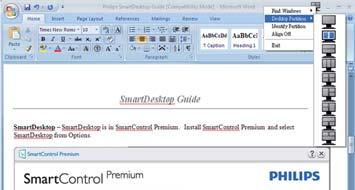 (/) / Exit () Desktop partition ( ) Display