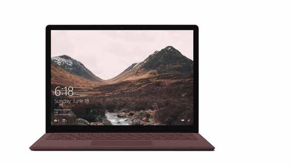 De Surface Laptop is ontworpen voor Windows 10 S, gestroomlijnd voor beveiliging en superieure prestaties.