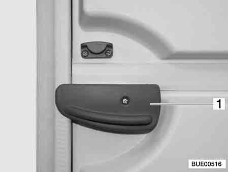 26 Vergrendelingshendel aan het onderste deel van de deur Bovenste deel van de deur openen: Het onderste deel van de deur vergrendelen. Daarnaast de vergrendelingshendel (Afb.