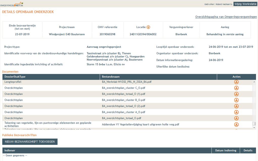 Inzage dossier (officieus via www.