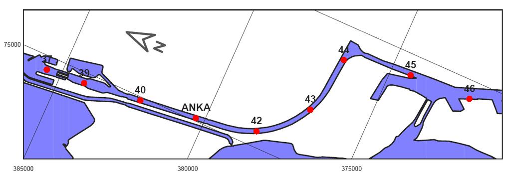 In onderstaand figuur 2.3.3. is het zoutgehalte van het Antwerps Kanaalpand zoals gemeten op 18 januari 2011 weegegeven.