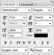 22) Tekst typen op de band: Gebruikt lettertype: BetinaScriptC Tekst wat