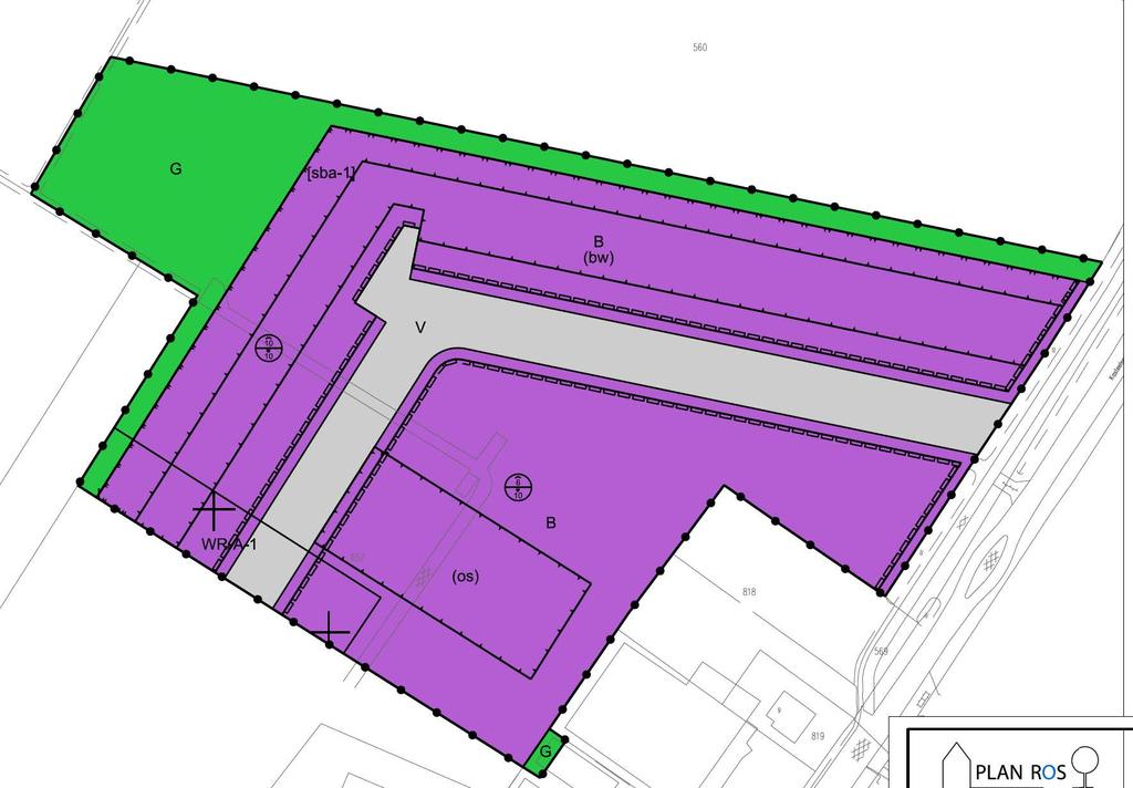 Een beplantingstrook langs de buitenzijde aan de west- en noordzijde van het deelgebied zorgt voor een overgang naar het buitengebied.