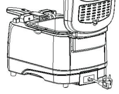 Istruzioni per l uso 10. Una volta terminate le operazioni di frittura, sollevare l impugnatura per alzare il cestello dalla vasca.