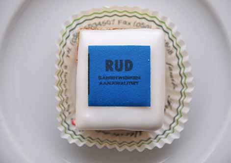 Petit four met RUD-logo Samen werken aan kwaliteit Daarbij kan mogelijk gebruik worden gemaakt van de ervaringen op dit terrein bij de Werkorganisatie DEAL.