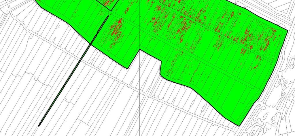 Figuur 6.9 Knelpunten waterberging Drooggemaakte polder aan de westzijde te Aarlanderveen bij huidige capaciteit hulpgemalen Maatregelen In peilvak OR-4.11