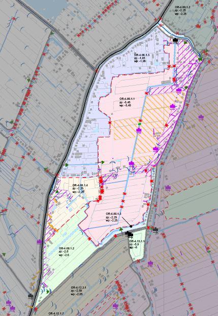 3.1.2 Waterhuishouding De Verenigde Bloklandse- en Korteraarsepolder (OR-4.08) bestaat uit zes peilvakken, waarvan het hoofdpeilvak OR-4.08.1.1 het grootste is met 174 ha.