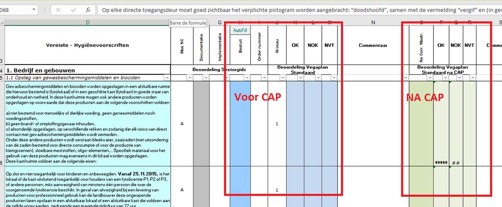 4. Vegaplan checklist na de Correctieve Actieplan (CAP) 4.1. Hoe moet de Vegaplan checklist na CAP worden ingegeven?