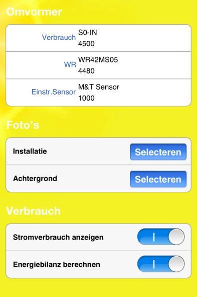 De Solar-Log -app iphone V3 voor de iphone gebruiken Bovendien kunt u via de volgende menu-onderdelen instellingen uitvoeren: Foto's. Afbeeldingen van de installatie selecteren.