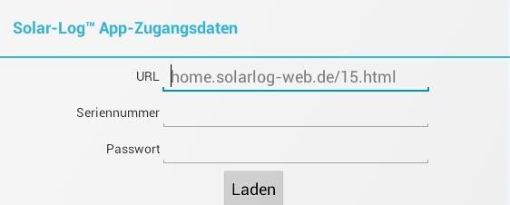 De Solar-Log APP voor Android gebruiken 2 Tik op symbool.