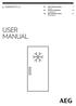 ABB68821LS. NL Gebruiksaanwijzing 2 Vriezer FR Notice d'utilisation 16 Congélateur DE Benutzerinformation 31 Gefriergerät USER MANUAL