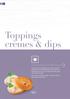 Toppings crèmes & dips