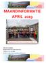 MAANDINFORMATIE APRIL 2019