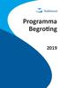 Programma Begroting 2019