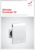 Decoratieve radiatoren Comfortabele ventilatie Verwarmings- en koelplafondsystemen Clean air solutions Zehnder ComfoAir 70