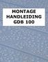 MONTAGE HANDLEIDING GDB 100