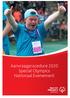 Aanvraagprocedure 2020 Special Olympics Nationaal Evenement