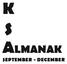 K S ALMANAK SEPTEMBER - DECEMBER