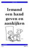 Iemand een hand geven en aankijken