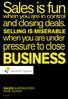 pressure to close BUSINESS SALESVAARDIGHEDEN RENE SUSAN Eerste druk