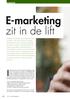 zit in de lift E-marketing Iedere adverteerder wil weten of zijn marketinginspanningen research 08 IAB Mag * www.iab-belgium.be