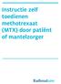 Instructie zelf toedienen methotrexaat (MTX) door patiënt of mantelzorger