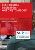 leer gedrag BEgRiJpEN: WoRD psycholoog MASTER psychologie