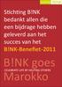 B!NK goes. Marokko. Stichting B!NK bedankt allen die een bijdrage hebben geleverd aan het succes van het B!NK- Benefiet -2011