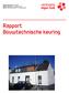 Rapport Bouwtechnische keuring