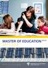 Master. Master of Education 2011-2012. deeltijd