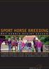 SPORT HORSE BREEDING