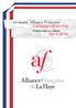 De nieuwe Alliance Française. Cursusprogramma. Franse taal en cultuur. April 2014