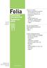 Folia. Pharmacotherapeutica. Tandartseneditie