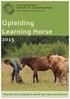 Opleiding Learning H orse