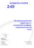 2-03 WORKING PAPER. De macro-economische impact van ICT: economische trendgroei, conjunctuurcyclus en NAIRU. Federaal Planbureau. W.