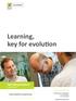 Learning, key for evolution