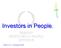 Investors in People. Willem E.A.J. Scheepers MBA