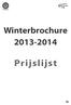 Winterbrochure 2013-2014. Prijslijst