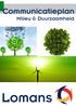 Communicatieplan Milieu & Duurzaamheid, september 2014 1. Inhoudsopgave