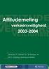 Attitudemeting. verkeersveiligheid 2003-2004 VEILIGHEID. Silverans, P., Drevet, M., & Vanlaar, W. BIVV, Afdeling Gedrag en Beleid