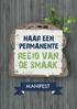 NAAR EEN PERMANENTE REGIO VAN DE SMAAK