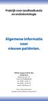 Algemene informatie voor nieuwe patiënten.