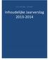 STICHTING SPRINT. Inhoudelijke Jaarverslag 2013-2014