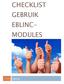 CHECKLIST GEBRUIK EBLINC- MODULES