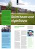 Ruim baan voor eigenbouw