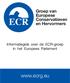 Groep van Europese Conservatieven en Hervormers. Informatiegids over de ECR-groep in het Europees Parlement. www.ecrg.eu