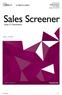 Sales Screener John Sample Datum: 25-10-2013