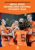 Mediagids Nederlands vrouwenelftal Media Guide Netherlands national Women's Team FIFA WOMEN S WORLD CUP CANADA 2015