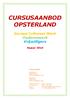 CURSUSAANBOD OPSTERLAND