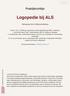 Praktijkrichtlijn. Logopedie bij ALS. Werkgroep ALS richtlijnontwikkeling
